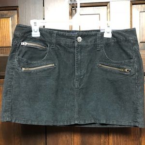 American Eagle Dark Gray Corduroy Skirt